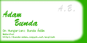 adam bunda business card
