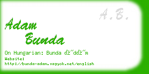 adam bunda business card